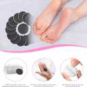 60 Pcs Sanding Discs with Metal Nail Drill Bit | 3 Grits (#80/150/240) 25mm Replacement Sandpaper Pads for Electric Callus Remover, Nail Drill Machine, Manicure & Pedicure Tools