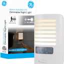 GE LED Night Light, Motion Sensing, Dimmable, Louver Shade, White, Plug-in, UL-Certified, Ideal Nightlight for Bedroom, Bathroom, Kitchen, Hallway and More, 67555 (1 Pack)