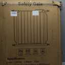 62.2"-71.65" Extra Wide Auto Closing Baby Safety Gate for Stairs & Doorways, Pressure Mounted No Drill Pet Gate with Walk-Through Door - Heavy Duty Childproof Gate for Toddlers, Kids, Dogs (Black)