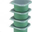 PLUS Large 1000ml Pizza Dough Proofing Boxes for DIY Artisan Pizza, Food Grade Silicone Stackable Containers with Lids, Sturdy Reinforced Steel. Freezer, Fridge, Dishwasher Safe (4Green Plus)