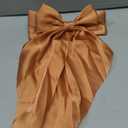 Mimorou 25 Pcs Satin Hair Bows Bulk Silky Big Hair Bows for Women Oversized Long Tail Ribbons Large Knot Clips Barrettes for Holiday Gifts(Plain)