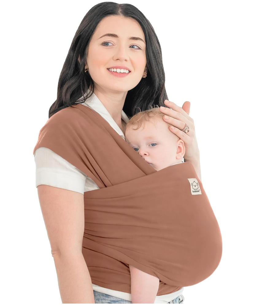 KeaBabies Baby Wrap Carrier  All in 1 Original Baby Carrier Newborn to Toddler Sling, Easy to Wear, Hands Free Bonding, Lightweight, Breathable Infant Wraps (Terracotta)