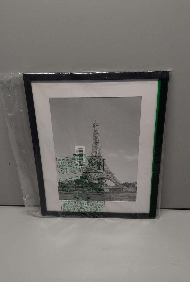 upsimples 12 x 15 Frame, Display Pictures 9x12 with Mat or 12x15 Without, Wall Hanging Photo Frame, Black, 1 Pack