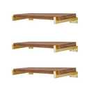 EZYDECOR Shelf Bracket 8 Inch Gold Shelf Brackets Wall Mounted Industrial Shelving Brackets Metal Shelf Support with Lip (6 Pack)