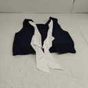Womens Cute Bow Tie Open Back Cropped Sweater Vest Knit Tank Tops Y2k Girls Sleeveless Cardigan Pullover Shirts M