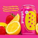 Poppi Prebiotic Soda, Sparkling Water & Fruit Juice, Strawberry Lemon, 12 Oz, 12 Pack (EXP 08/05/26)