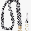 Stretchy Scrunchie Lanyard for ID Badges – Cute Neck Lanyard for Keys | Retractable Keychain Holder for Women