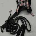 IVY&LANE No Pull Dog Harness with Leash Set, Reflective No Choke Pet Vest,Adjustable Oxford Dog Vest Harness with Easy Control Handle for Small Dogs (Checkered Beige, S)