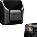 Car Key Fob Holder, Mini Key Card Organizer Box for Dashboard, Self-Adhesive Key Mount Organizers, Interior Storage Holder, Universal Gifts for Most Cars (Black)