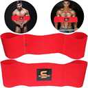 SAWANS Bench Press Sling Power Weight lifting Training Fitness Increase Strength Push Up Gym Workout, Red, Size L, 1 pcs