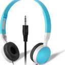 Bulk Headphones Headsets 10 Pack for Students Children Classroom KW-N10C Headphones Earbuds Wired School Cyan Headphones for Kids Computer
