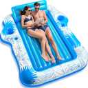 JIANYHW XX-Large Inflatable Tanning Pool Lounger, 85" x 71" Blow Up Sunbathing Floating Raft, Portable Ice Bath Tub for Pool, Lake & Outdoor Backyard