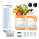 CABIBOX Compact Vacuum Sealer for Food Contains 10 Reusable Seal Bags|4 size, Handheld Vacuum Sealer Machine, Portable Food SealerSeal Food 6X Fresh Longer,for Kitchen, Home, BBQ, Travel
