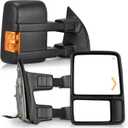 YITAMOTOR Towing Mirrors compatible for 2008-2016 Ford F250 F350 F450 F550 Super Duty Tow Mirrors Power Heated with Amber Turn Signal Light Side Mirrors