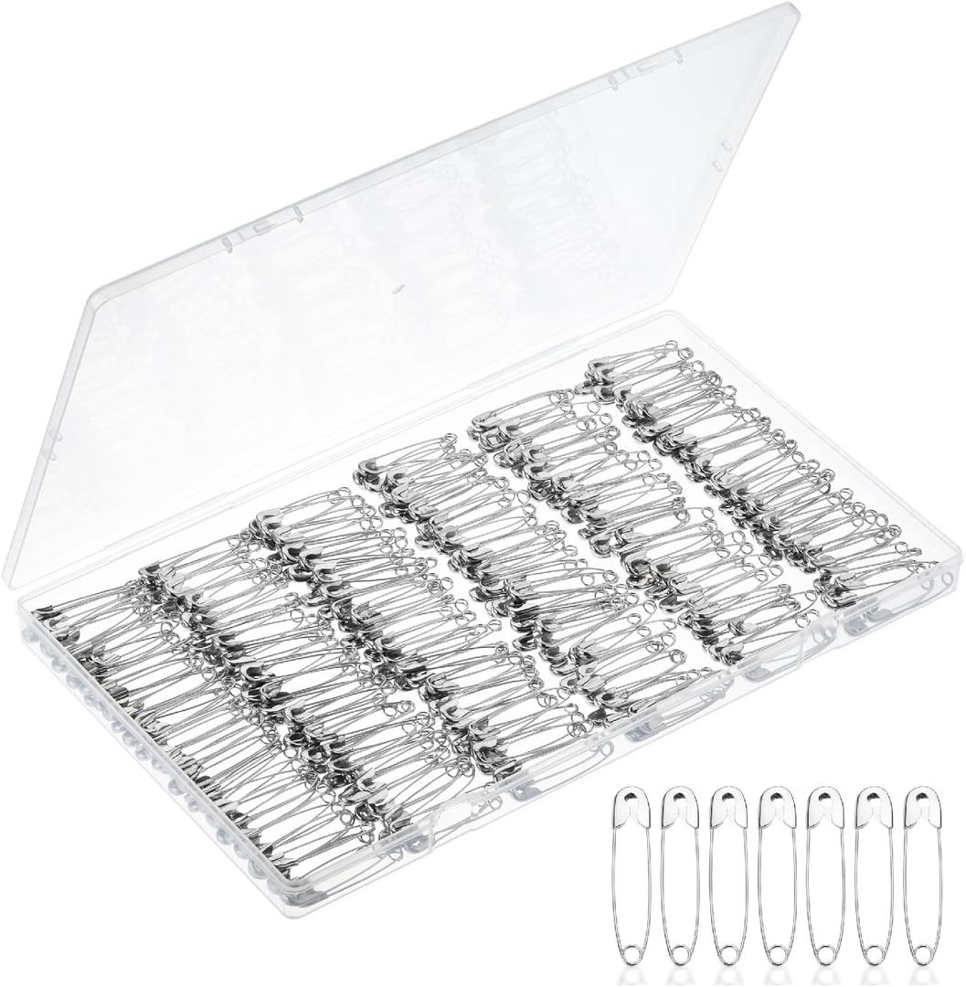 Mr. Pen- 500 Pack Safety Pins, 1.5 Inch, Nickel Plated Steel, Rust Resistant, Small Size, Bulk, for Clothes, Crafts, Pinning, Sewing, Art (Silver)