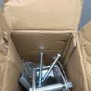 Upgraded Spoke Wheel Trailer Jack, 10" Vertical Movement, 1500 lbs, for RV, Boat, Trailer and More, Black, Silver