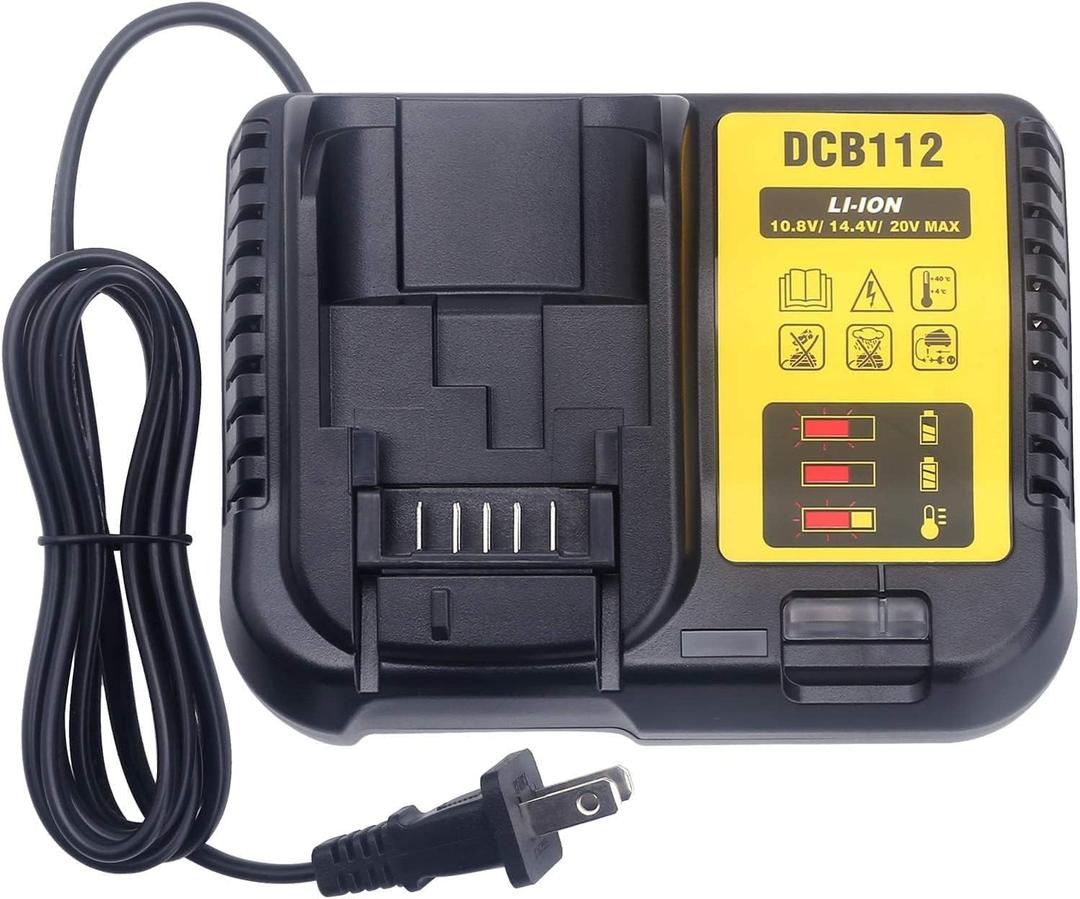 DCB112 Rapid Charger Compatible with de-Walt 12V-20V MAX Lithium Battery Charger