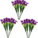Cabilock 12pcs Artificial Plant Decoration Simulation Faux Violets for Home Wedding Versatile Indoor and Outdoor Use Aesthetic DIY Floral Arrangement (32X12cm)