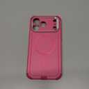 ESR for iPhone 17 Pro Max Case with Stash Stand, 7X Military-Grade Drop Protection with Camera Control, Shock-Absorbing Phone Rugged Cover, Compatible with MagSafe Accessories, Cyber Series, Pink