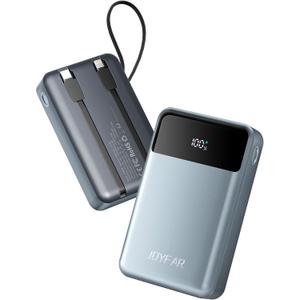 Portable-Charger-Power-Bank Travel Essentials Battery Pack USB C 30000mAh Built in Cable 22.5W Phone Fast Charging Powerbank Compatible with iPhone 16 15 14 13 12 11 iPad Samsung Google Xiaomi