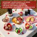 12 Pcs Heart Shaped Ramekin Creme Brulee Ramekins Oven Safe 3.5 Inch Heart Shaped Dishe Small Baking Ceramic Bowls for Souffle Snacks Quiche Appetizers Sauces, 3 Colors