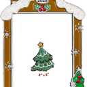 Elbertina Christmas Tree Hanging Ornaments 3x2 inch Picture Frame Photo Pendant Decoration (House-Yellow-25)