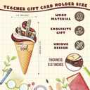 KATINAT Teacher Appreciation Gifts, Wooden Ice Cream Money Holder for Teacher, Thanks for Making School So Cool, End of Year Teacher Gift, Preschool Middle School High School Back to School