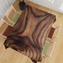 Wood Grain Decorative Rectangle Table Cloth Brown Vintage Walnut Wood Grain Rustic Rectangle Polyester Table Cloths Kitchen Table Cover for Dining BBQ Picnic Coffee Table 52" x 70" 4-6 Seats