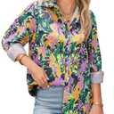 Gleeivy Womens Button Down Shirts Lantern Long Sleeve Blouses, S