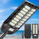 Solar Lights Outdoor 8000W, Solar Street Lights Outdoor IP67 Waterproof, 480 LED Security Flood Light 7000K Street Light 300000LM with Motion Sensor & Dusk to Dawn for Outside, Pathway&Yard
