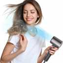Professional Hair Dryer, 200 Million Negative Ionic Blow Dryer with 110000 RPM Brushless Motor, 1500W High-Speed HairDryer with Magnetic Nozzle & Diffuser for Salon, Home, Travel (Wisdom Gray)