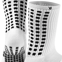 Lux Dual Grip Socks - Soccer Grip Socks for Men and Women. GripArray Performance & Comfort White