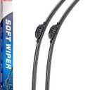 Windshield Wiper Blades 22 inch + 22 inch, Compatible with F150 2022-2009, Silverado 1500 2022-2000, Sierra 1500 2022-2019, RAM 1500 2015-2013 Replacement Wipers for My Car, 2 Pack