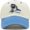 Kids Trucker Hat for Boys Girls Ages 3-9, UPF 50+ Protection Mesh Back Embroidered Baseball Cap (Blue)