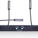 Pknight Rack Mount Gooseneck LED Light, 3 Dimmable Lamps, PowerCON Input, Brightness Control, Detachable XLR, Metal Housing LA0102