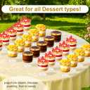 100 Sets 5 Oz Mini Dessert Cups with Spoons, Clear Plastic Parfait Glasses with Gold Rim, Small Cake Shooter Cups for Party Wedding Events Supplies