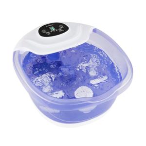 HoMedics Salt-N-Soak Footbath with Heat Boost and Soaking Salt Starter Kit, 4 Soothing Massage Rollers, Toe-Touch Controls, Splash Guard, Bubble, Vibration Massage, Bath Salt Dispenser, LED Display