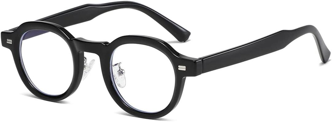 3 x Trendy Round Blue Light Blocking Glasses for Women Men Retro Vintage Circle Style Non-prescription Computer Glasses