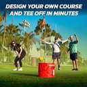 BucketGolf 9 Hole Bundle with Clubs, Outdoor Golf Game for All Ages | Play Anywhere: Yards, Beach, Park & Backyard, Fun for Adults, Kids & Family,4 Clubs (3 RH + 1 LH) 