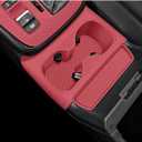 Temmis Center Console Silicone Cup Holder Kit for Honda CRV 2023-2026 (Gasoline & Hybrid), Insert Center Consel Electrostatic adsorption Cover for Honda CRV 2023-2026-Red