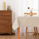 Hiasan 30 x 60 Inch Rectangle Tablecloth - Wrinkle and Stain Resistant Washable Table Cloth for Kitchen Dining Room Holiday Table Cover for Party Dinner, Beige