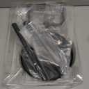 Toilet Paper Holder Stand, Modern Bathroom Free Standing Toilet Paper Roll Holder, Stainless Steel Tissue Rack, Rust-Proof & Heavy Stable Base (Matte Black)