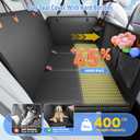 Hard Bottom Dog Car Seat Hammock, Back Seat Cover for Dogs, Backseat Extender with Upgraded Heavy-Duty PU Leather, Waterproof & Anti-Slip & Wipe-Down Cleaning for Cars & SUVs