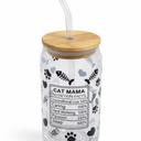 Cat Mom Sipper Glass, 16oz