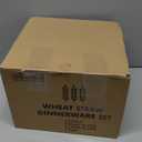 Wheat Straw Dinnerware Sets | Unbreakable Dinnerware Sets | Dishwasher Microwave Safe Dinnerware | Eco Friendly Non Breakable Dinnerware Sets | RV Outdoor Camping Black, Service for 4 (16 pcs)