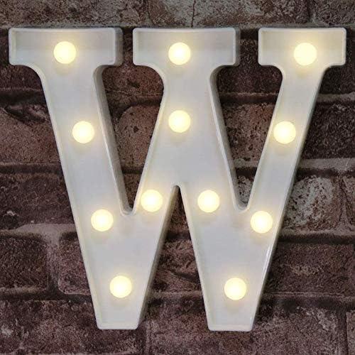 Pooqla LED Marquee Letter Lights Sign, Light Up Alphabet Letter for Home Party Wedding Decoration W