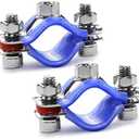 2PCS 304 Stainless Steel Wall Ceiling Mount Pipe Supports, Split Ring Hanger for OD Pipe 38-40mm
