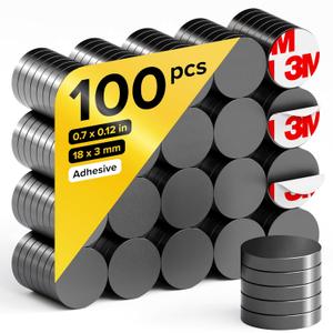 X-bet MAGNET Strong Magnets with Adhesive Backing - Heavy Duty Sticky Magnets, Refrigerator (0.7"x0.12", 100 PCs) X-bet MAGNET Strong Magnets with Adhesive Backing - Heavy Duty Sticky Magnets, Refrigerator (0.7"x0.12", 100 PCs)