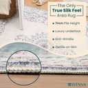Istana Hallway Runner Rug 2x8  Pink Beige Whisper/Grey/Blue Entryway Rug -Silk's Soft Touch Runners for Hallways - Stylish Kitchen Runner Rug Non Slip