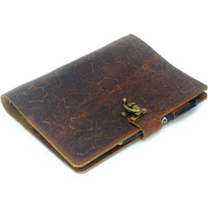 JJNUSA Leather A4 3 Ring 8.5" x 11" Binder Organizer Holder Writing Portfolio Multi Document Case with Removable Binder